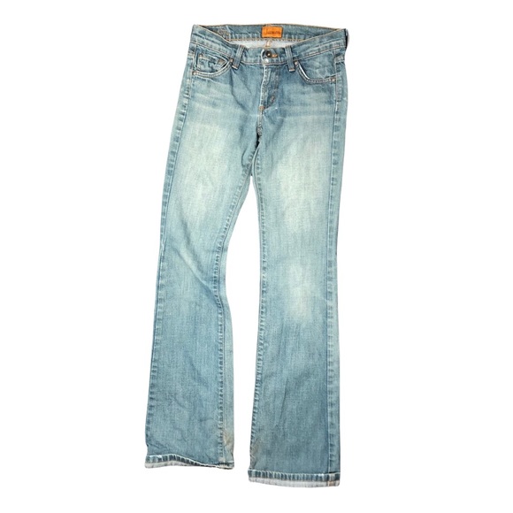 James Jeans preserved denim low rise bootcut Y2K jeans distressed size 25 - Picture 2 of 13